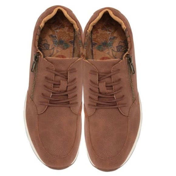 B.O.C Womens Khloe Rust Nubuck Leather Velvet Lined Sneaker Size 7 New in Box - Picture 3 of 6